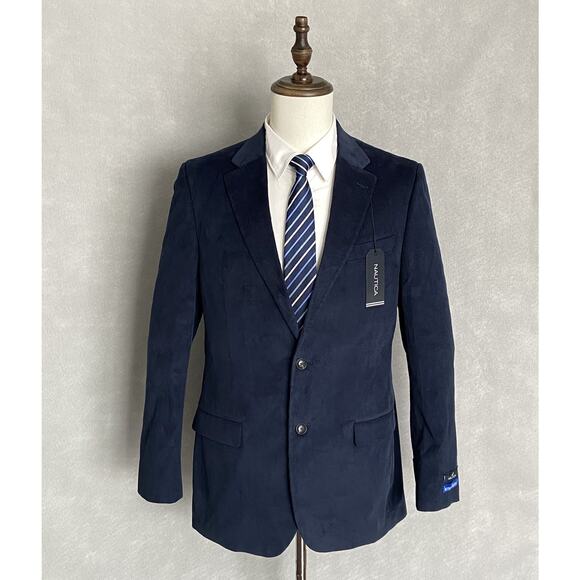 Nautica Men's 40 Long Corduroy Sport Coat Modern Fit Navy Blue NEW - Picture 1 of 9